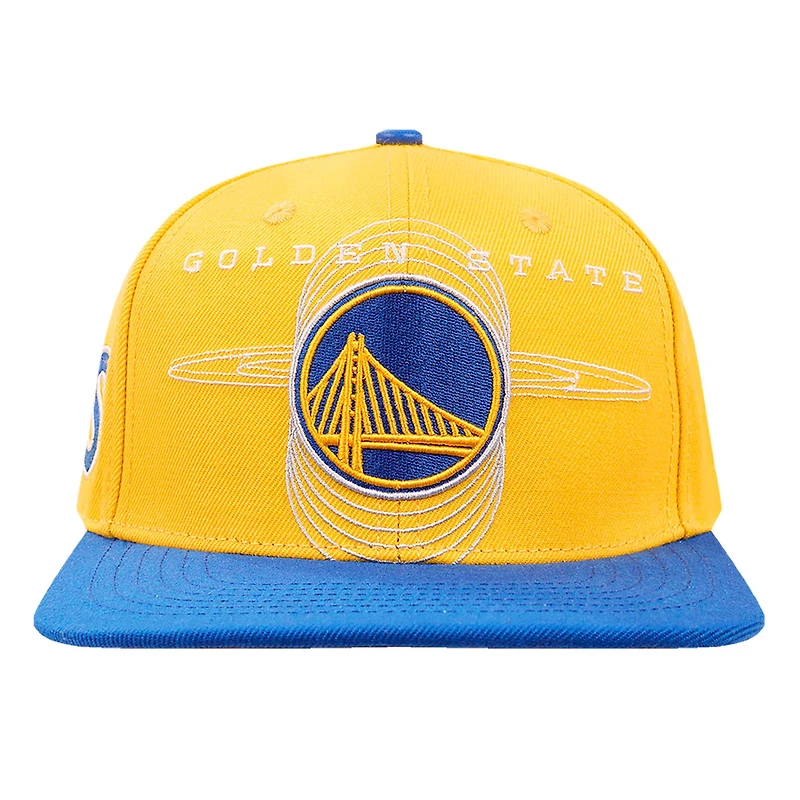 Casquette Snapback Pro Standard Or/Royal Golden State Warriors Logo Morph pour hommes