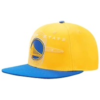Casquette Snapback Pro Standard Or/Royal Golden State Warriors Logo Morph pour hommes