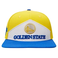 Men's Pro Standard Gold/Royal Golden State Warriors Pinch Chevron Adjustable Hat