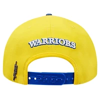 Men's Pro Standard Gold/Royal Golden State Warriors Pinch Chevron Adjustable Hat