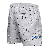 Short tissé à éclaboussures Golden State Warriors Pro Standard pour homme gris