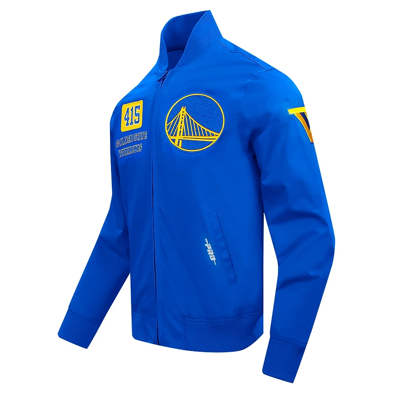 Veste zippée intégrale Pro Standard Royal Golden State Warriors Area Code pour homme