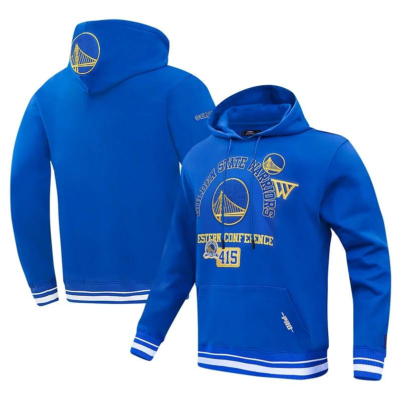 Men's Pro Standard Royal Golden State Warriors Area Code Pullover Hoodie