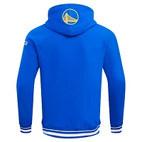Men's Pro Standard Royal Golden State Warriors Script Tail Pullover Hoodie