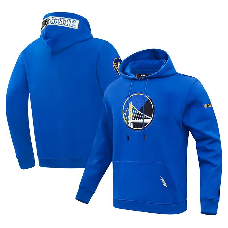 Men's Pro Standard Royal Golden State Warriors Split Logo Pullover Hoodie