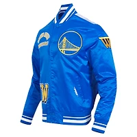 Men's Pro Standard Royal Golden State Warriors Sublimated Satin Full-Snap Jacket