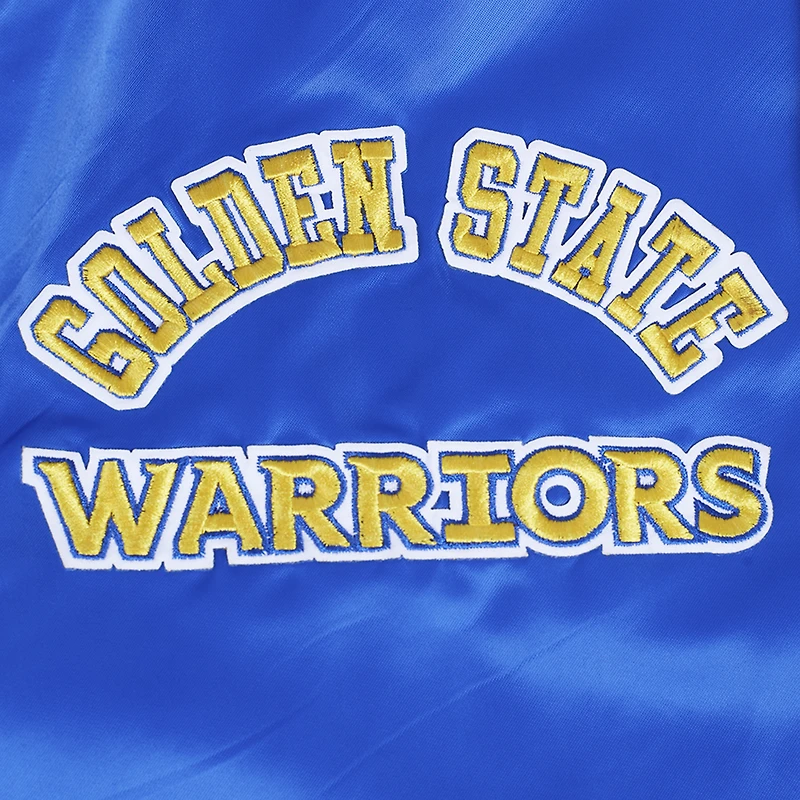 Men's Pro Standard Royal Golden State Warriors Sublimated Satin Full-Snap Jacket