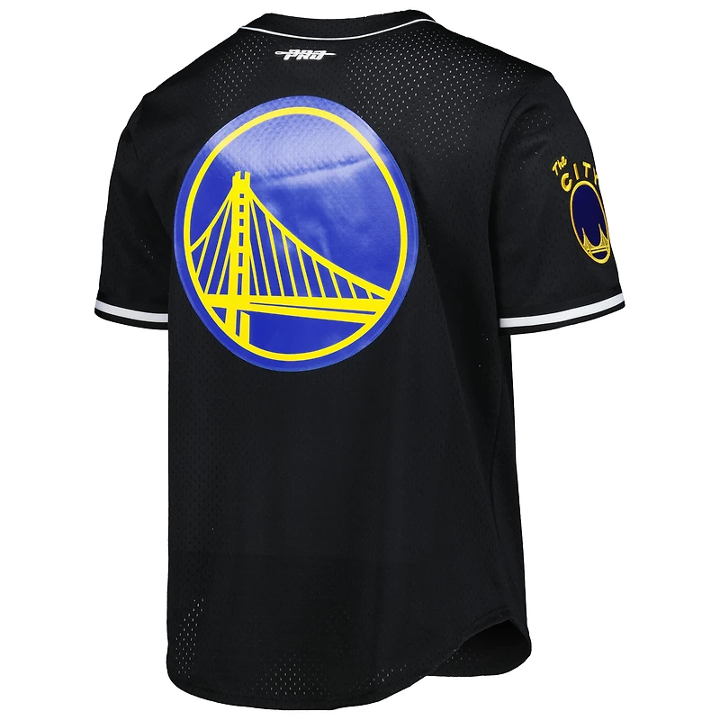 Chemise boutonnée de baseball pour homme Stephen Curry noir Golden State Warriors Capsule Player Pro Standard