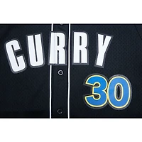 Chemise boutonnée de baseball pour homme Stephen Curry noir Golden State Warriors Capsule Player Pro Standard