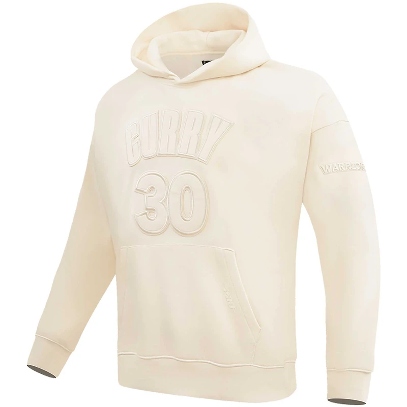 Men's Pro Standard Stephen Curry Cream Golden State Warriors Name & Number Pullover Hoodie