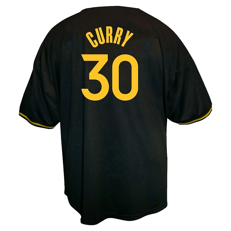Maillot boutonné avec nom et numéro Big & Tall des Golden State Warriors de Stephen Curry pour homme