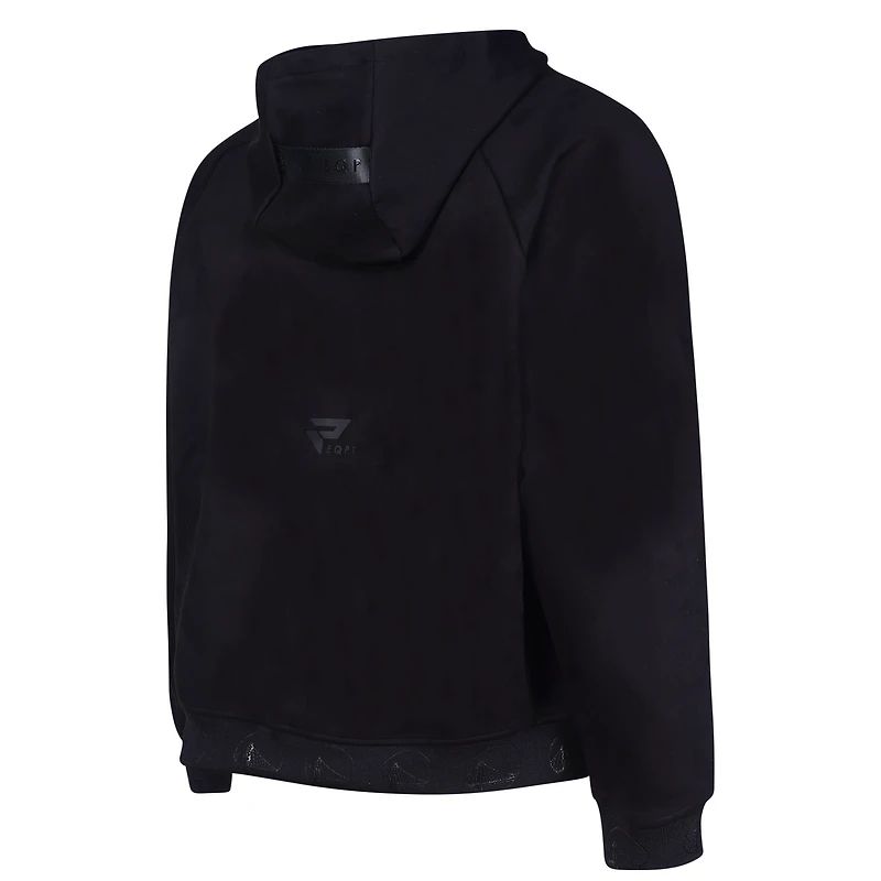 Men's Protege Black Golden State Warriors Eco-Friendly Functional Suede Fashion Tonal Hoodie