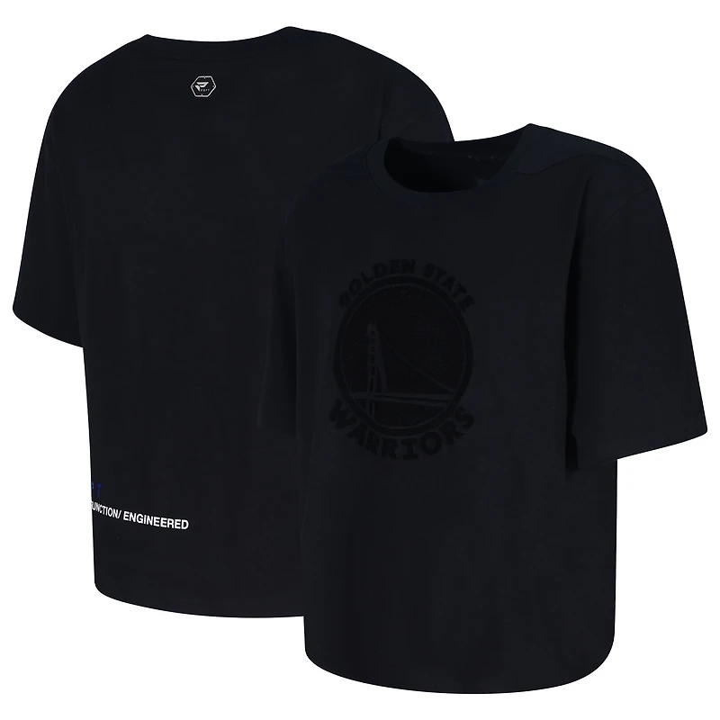 Men's Protege Black Golden State Warriors Eco-Poly Interlock Fashion Tonal T-Shirt
