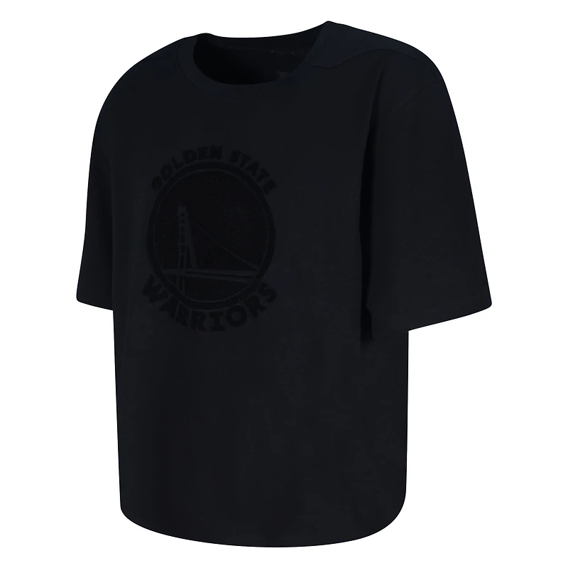 Men's Protege Black Golden State Warriors Eco-Poly Interlock Fashion Tonal T-Shirt