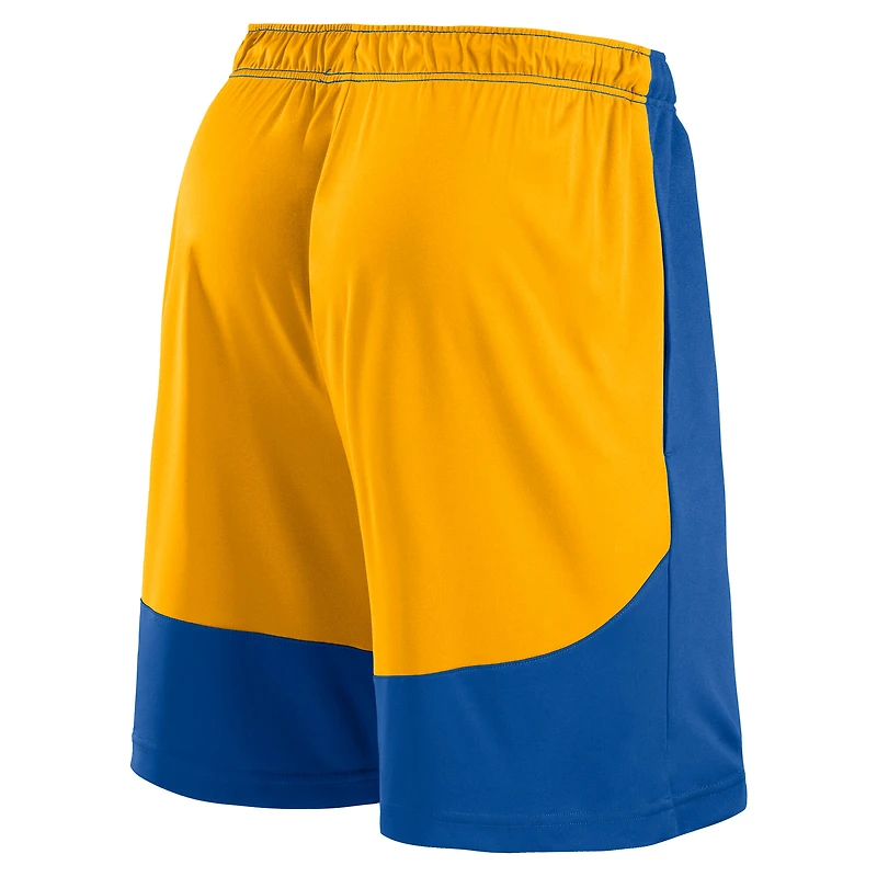 Lancement du short de performance pour homme Golden State Warriors Royal/Gold