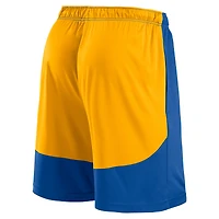 Lancement du short de performance pour homme Golden State Warriors Royal/Gold