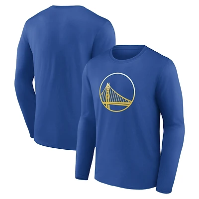 Men's  Royal Golden State Warriors Gradient Logo Long Sleeve T-Shirt