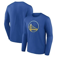 Men's  Royal Golden State Warriors Gradient Logo Long Sleeve T-Shirt