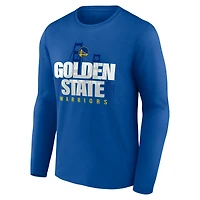 T-shirt à manches longues pour homme Royal Golden State Warriors Pick and Roll Coverage