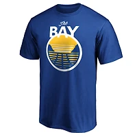 T-shirt pour homme avec logo Royal Golden State Warriors The Bay