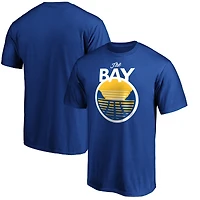 T-shirt pour homme avec logo Royal Golden State Warriors The Bay