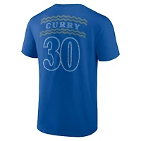 Men's  Royal Golden State Warriors Ugly Sweater Name & Number T-Shirt