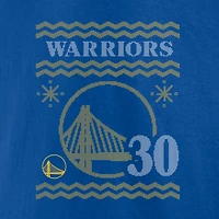 Men's  Royal Golden State Warriors Ugly Sweater Name & Number T-Shirt