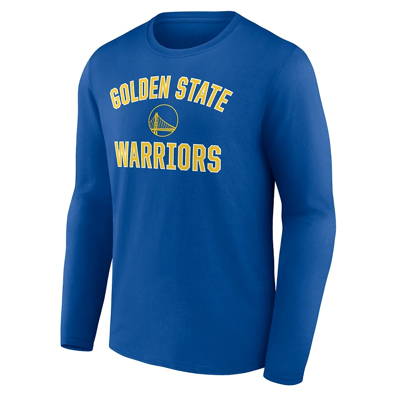 Men's  Royal Golden State Warriors Victory Arch Long Sleeve T-Shirt