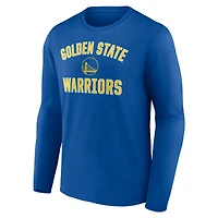 Men's  Royal Golden State Warriors Victory Arch Long Sleeve T-Shirt
