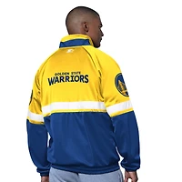 Veste de survêtement zippée The Veteran Tricot pour homme, bleu royal/blanc, Golden State Warriors