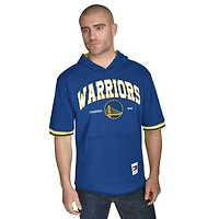 Men's Tommy Jeans Royal Golden State Warriors Paul French Terry Short Sleeve Pullover Hoodie