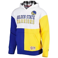 Men's Tommy Jeans White/Royal Golden State Warriors Andrew Split Pullover Hoodie
