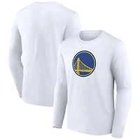 T-shirt à manches longues blanc pour homme avec logo alternatif des Golden State Warriors
