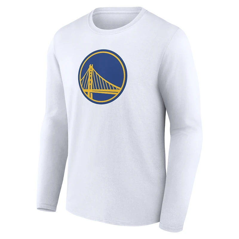 T-shirt à manches longues blanc pour homme avec logo alternatif des Golden State Warriors