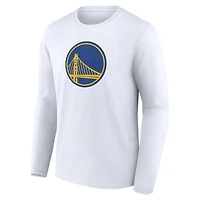 T-shirt à manches longues blanc pour homme avec logo alternatif des Golden State Warriors