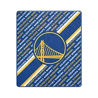 Pegasus Golden State Warriors 60" x 70" Diagonal Lined Wordmark Ultra Soft Blanket