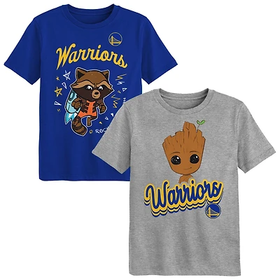Ensemble de t-shirts deux pièces pour enfants d'âge préscolaire Golden State Warriors Gardiens la Galaxie