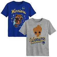 Ensemble de t-shirts deux pièces pour enfants d'âge préscolaire Golden State Warriors Gardiens la Galaxie