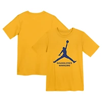 Jordan Brand Gold Golden State Warriors pour enfants d'âge préscolaire T-shirt essentiel Jumpman