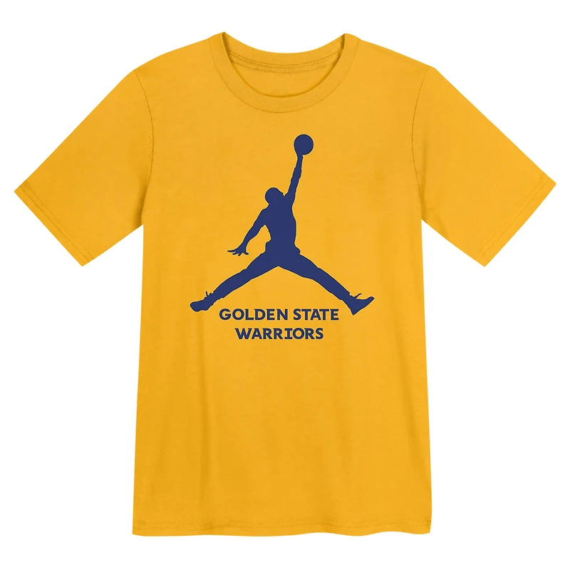 Jordan Brand Gold Golden State Warriors pour enfants d'âge préscolaire T-shirt essentiel Jumpman