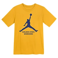 Jordan Brand Gold Golden State Warriors pour enfants d'âge préscolaire T-shirt essentiel Jumpman