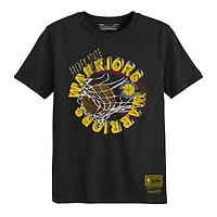 T-shirt noir « Mitchell & Ness » des Golden State Warriors pour enfants d'âge préscolaire