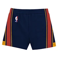 Ensemble t-shirt et short Mitchell & Ness Stephen Curry bleu marine Golden State Warriors Play by Place pour enfants d'âge préscolaire