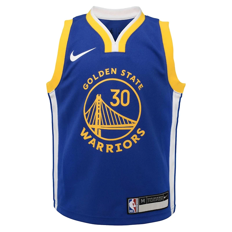 Maillot Nike Stephen Curry Royal Golden State Warriors Dri-FIT Swingman pour enfants d'âge préscolaire - Édition Icon