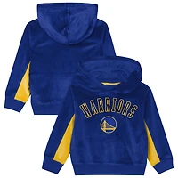 Sweat à capuche en velours Royal Golden State Warriors pour enfants d'âge préscolaire Outerstuff