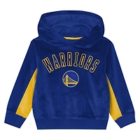 Sweat à capuche en velours Royal Golden State Warriors pour enfants d'âge préscolaire Outerstuff