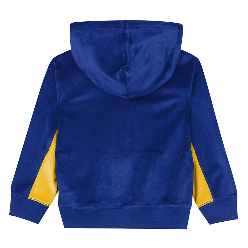 Sweat à capuche en velours Royal Golden State Warriors pour enfants d'âge préscolaire Outerstuff