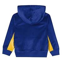 Sweat à capuche en velours Royal Golden State Warriors pour enfants d'âge préscolaire Outerstuff