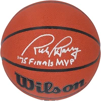 Ballon de basket-ball d'intérieur/extérieur Wilson Authentic Series autographié par Rick Barry, Golden State Warriors, avec inscription « 75 Finals MVP »
