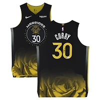 Stephen Curry Golden State Warriors Autographed Black Nike - City Edition Authentic Jersey